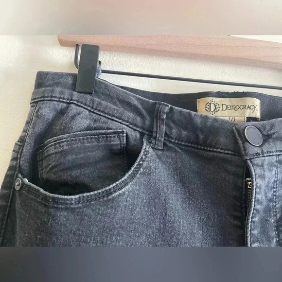 DEMOCRACY High Waisted Skinny Jeans Size 10 Black Washed Color - Picture 4 of 10